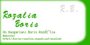 rozalia boris business card